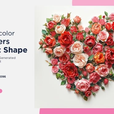 Flowers Heart Illustrations Templates 390943