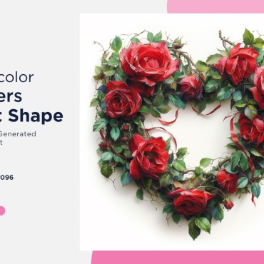 Flowers Heart Illustrations Templates 390950