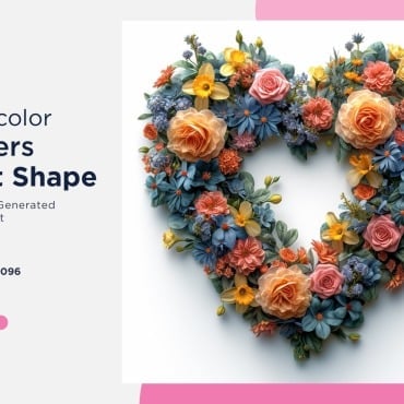 Flowers Heart Illustrations Templates 390953