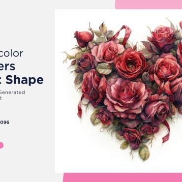 Flowers Heart Illustrations Templates 390956