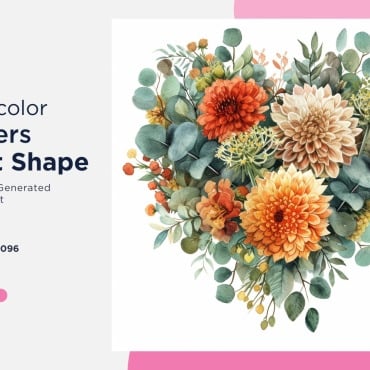 Flowers Heart Illustrations Templates 390960