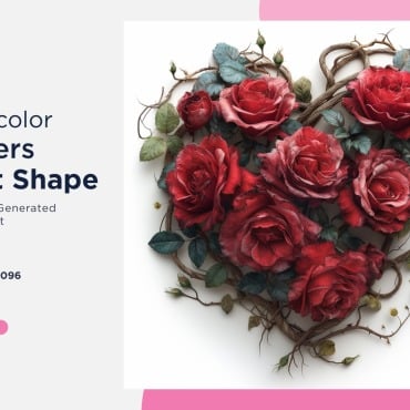 Flowers Heart Illustrations Templates 390969