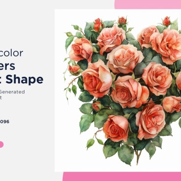 Flowers Heart Illustrations Templates 390987