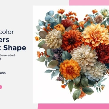 Flowers Heart Illustrations Templates 390994