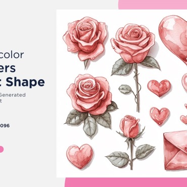 Flowers Heart Illustrations Templates 391186