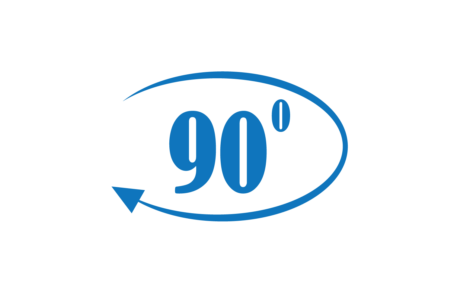 90 degree angle rotation icon symbol logo v5