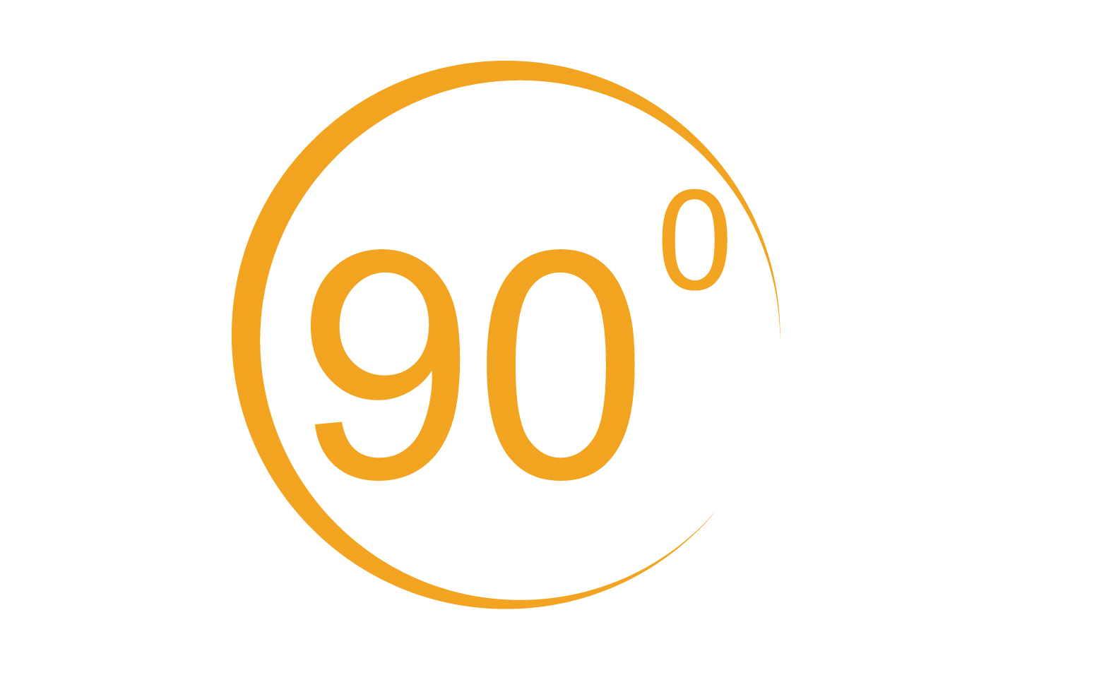 90 degree angle rotation icon symbol logo v1