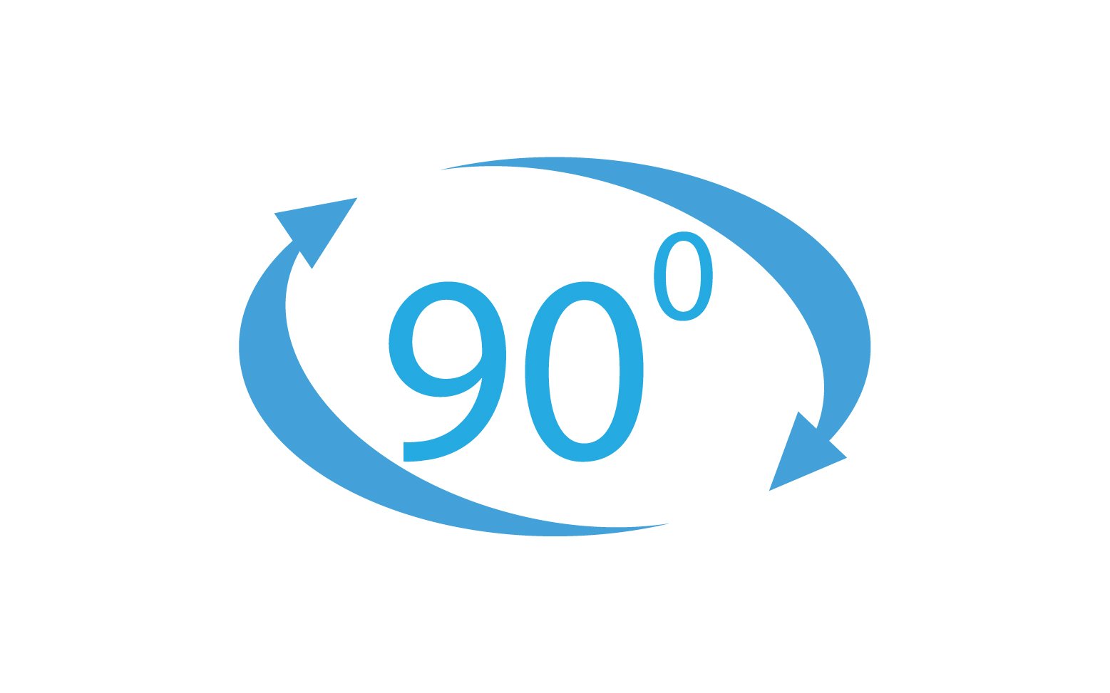 90 degree angle rotation icon symbol logo v16