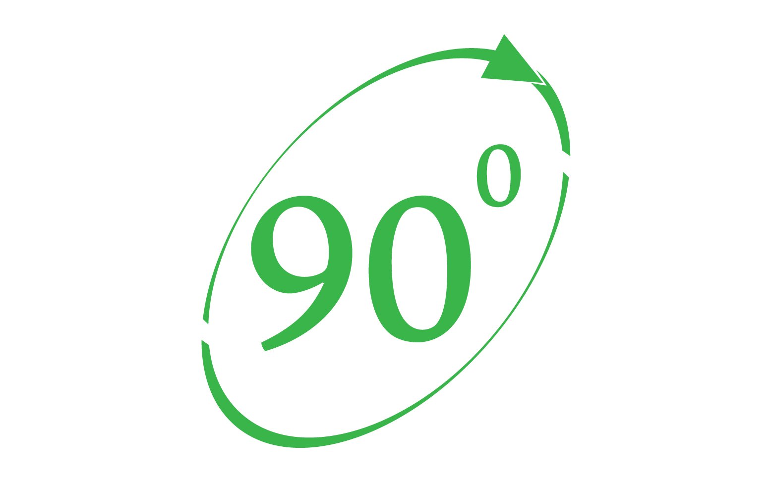 90 degree angle rotation icon symbol logo v18