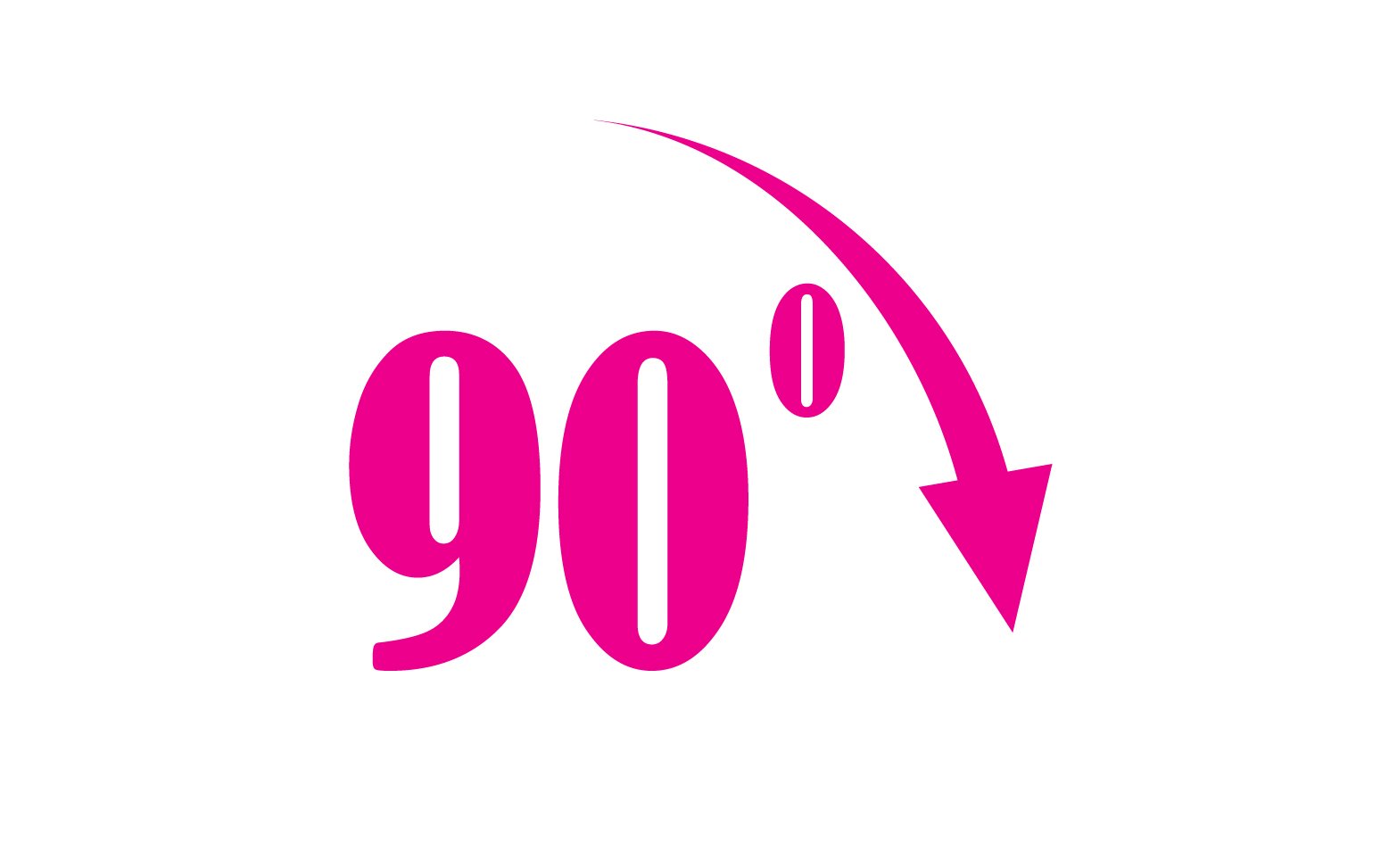 90 degree angle rotation icon symbol logo v21