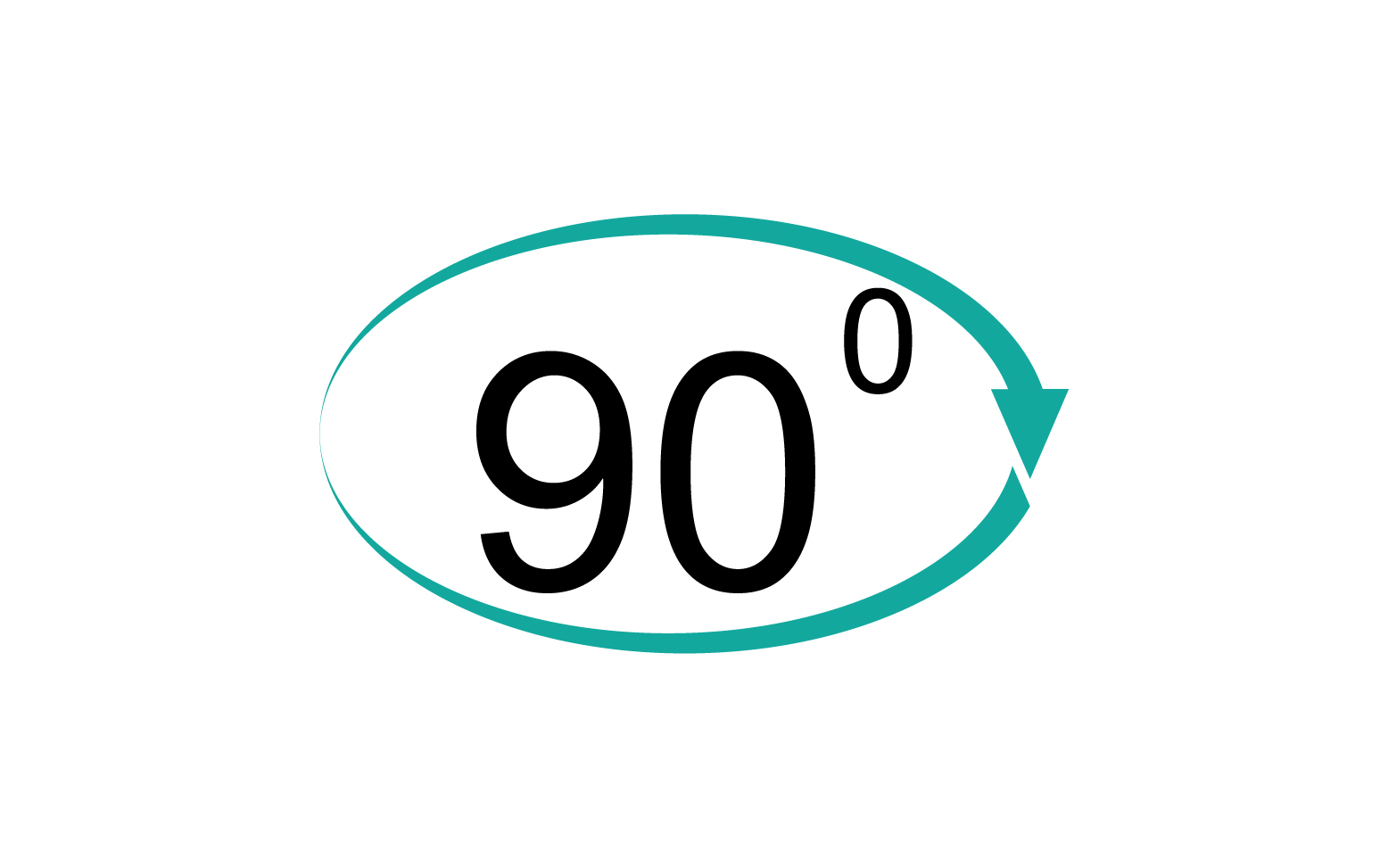 90 degree angle rotation icon symbol logo v41