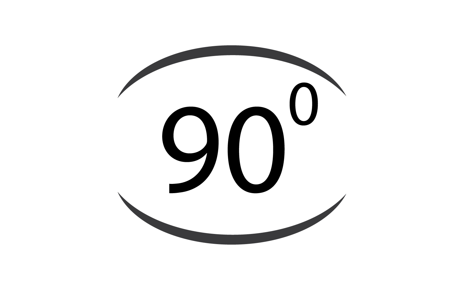 90 degree angle rotation icon symbol logo v48