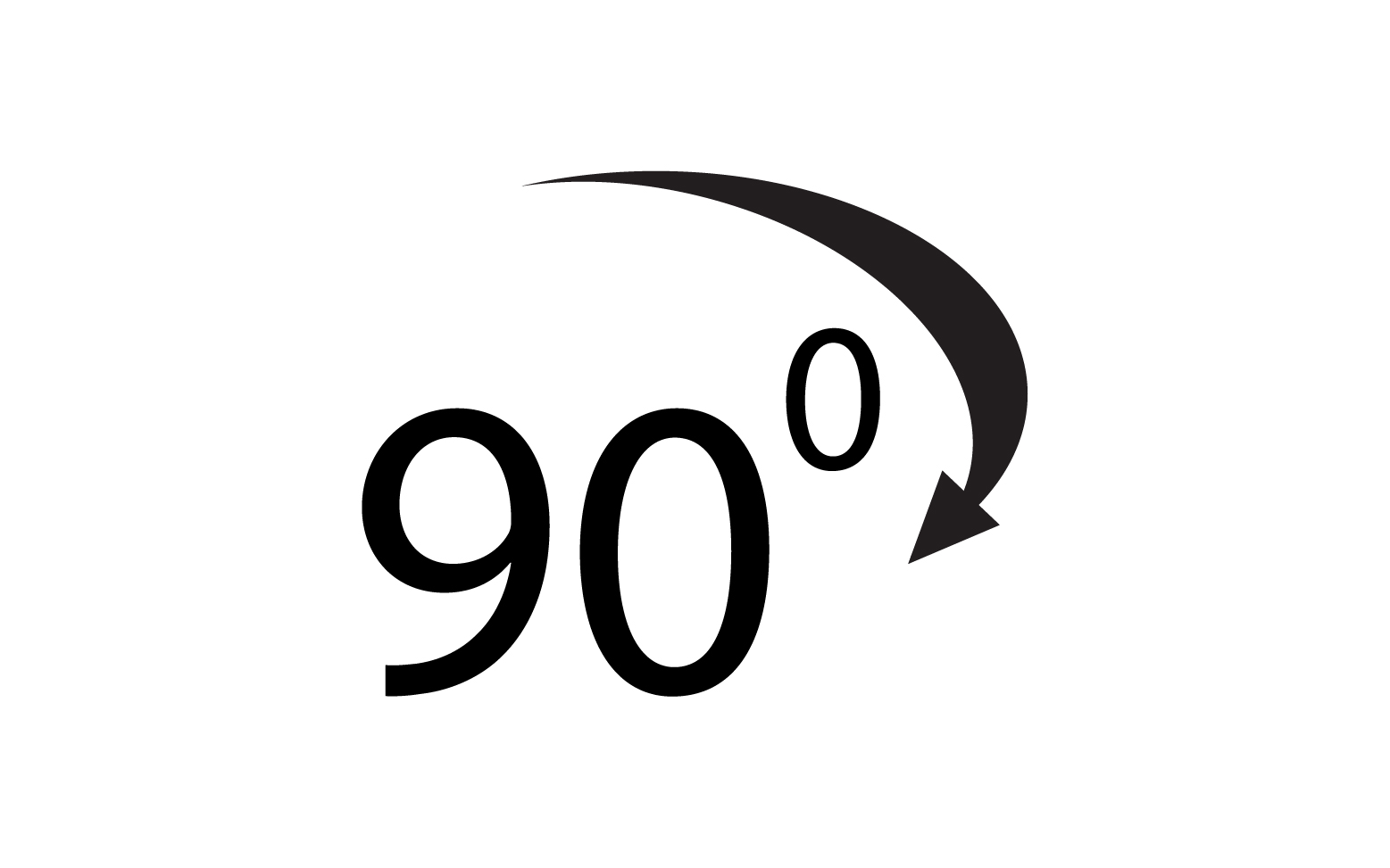 90 degree angle rotation icon symbol logo v32