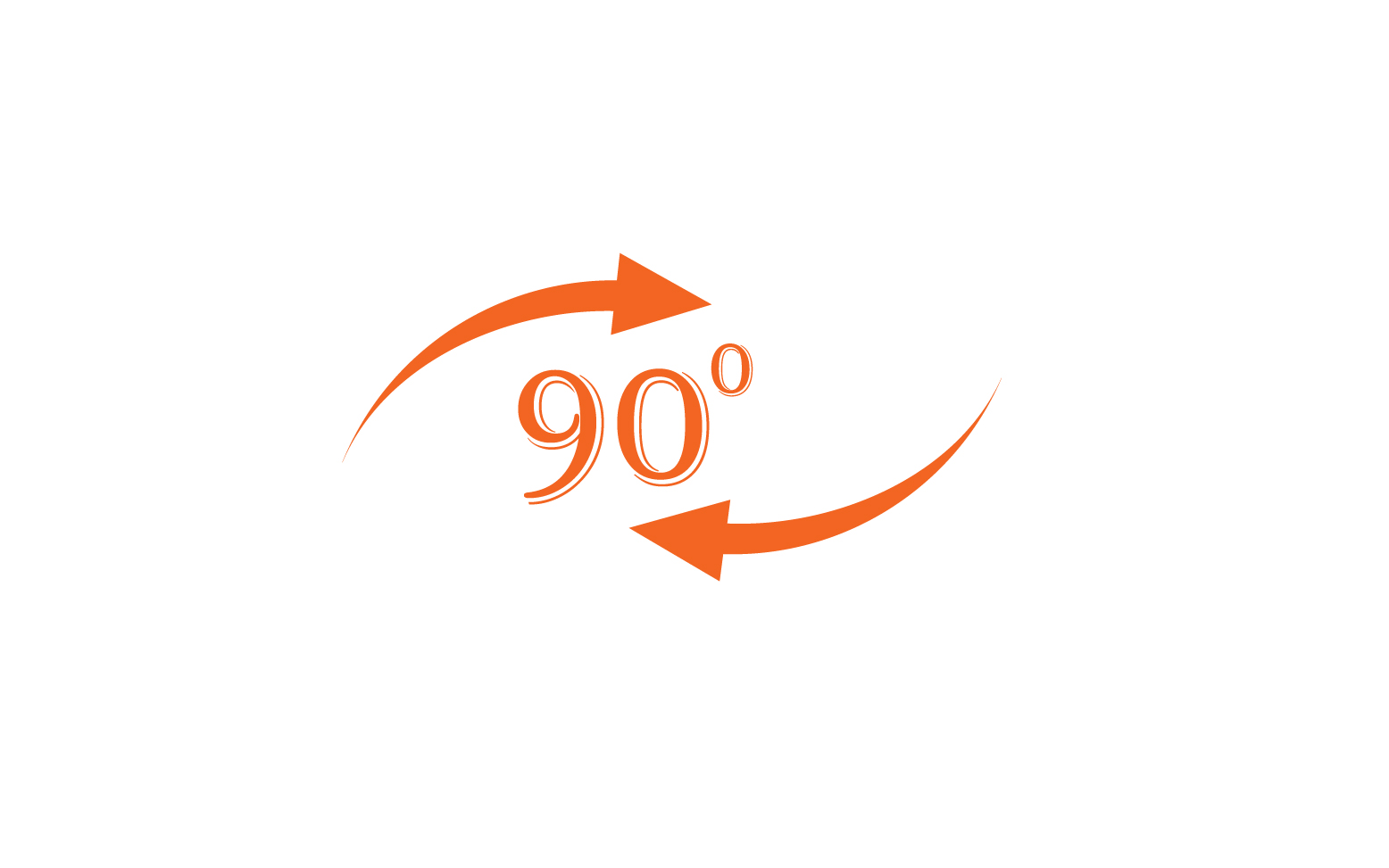 90 degree angle rotation icon symbol logo v39