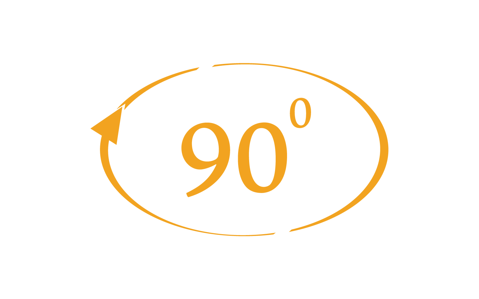 90 degree angle rotation icon symbol logo v34