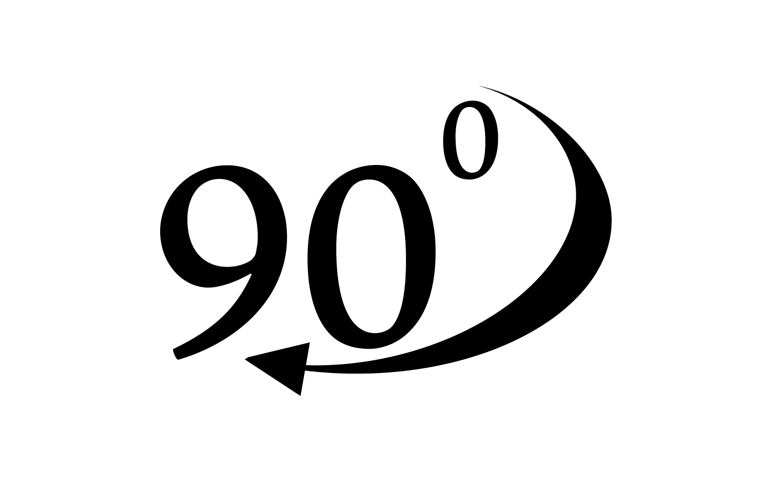 90 degree angle rotation icon symbol logo v58