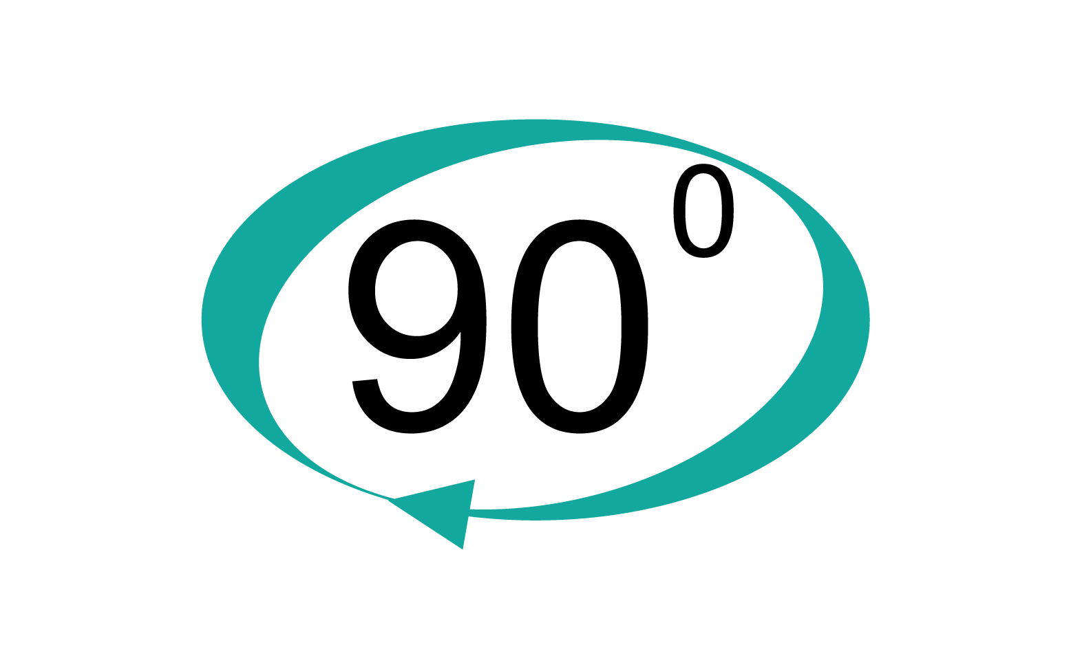 90 degree angle rotation icon symbol logo v57