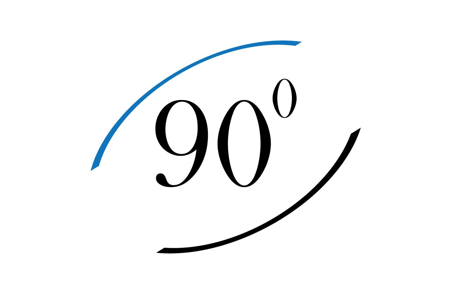 90 degree angle rotation icon symbol logo v62