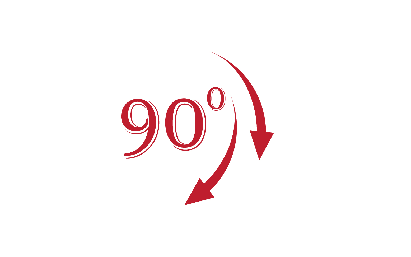 90 degree angle rotation icon symbol logo v47
