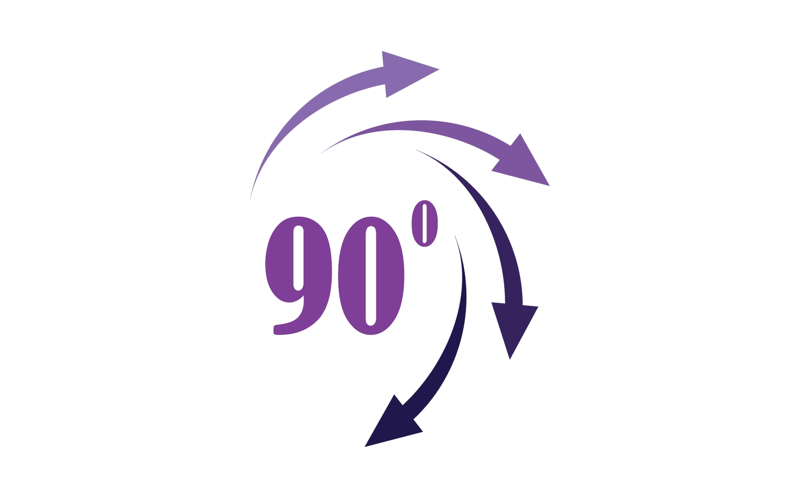 90 degree angle rotation icon symbol logo v53