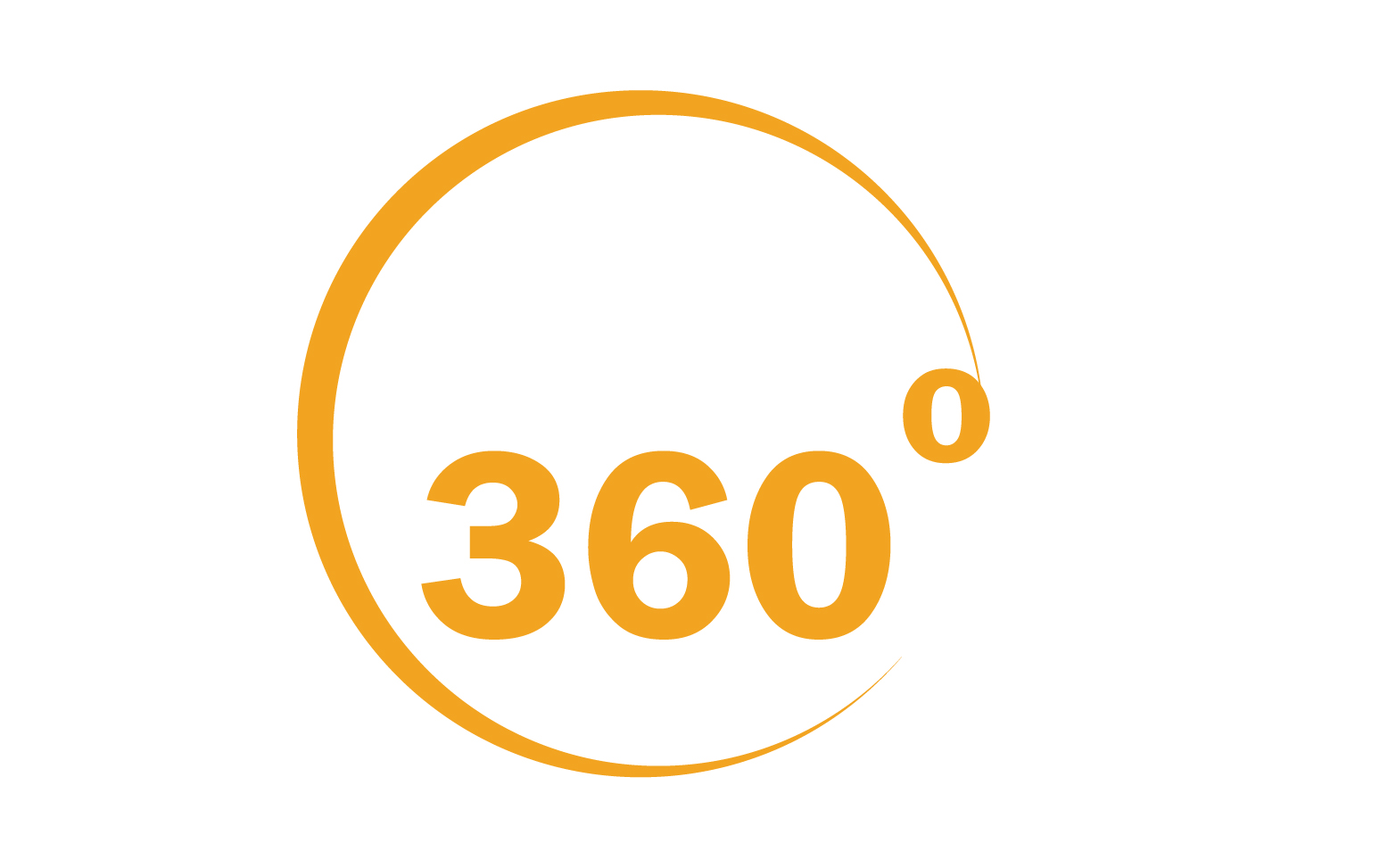 360 degree angle rotation icon symbol logo version v1