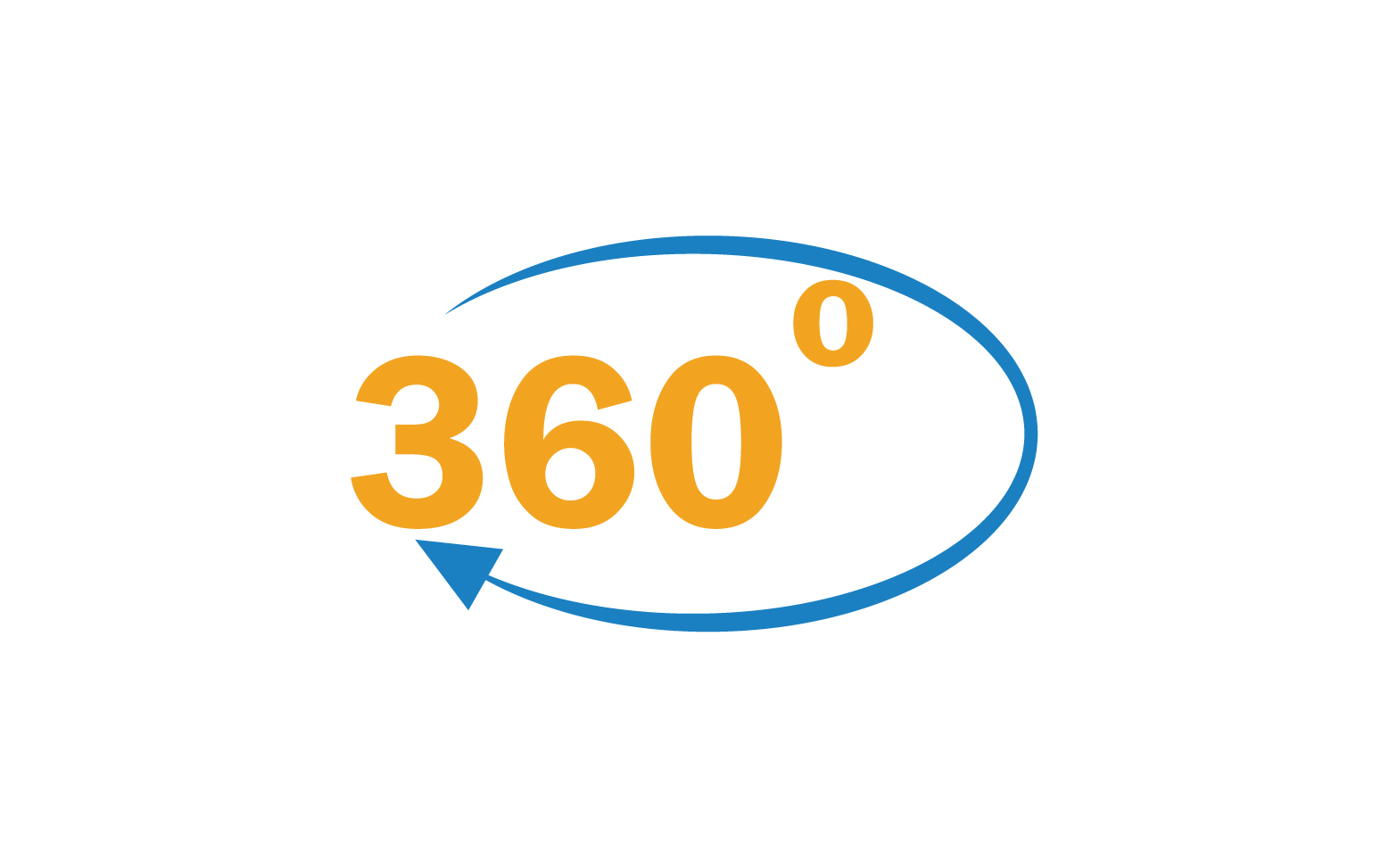 360 degree angle rotation icon symbol logo version v5
