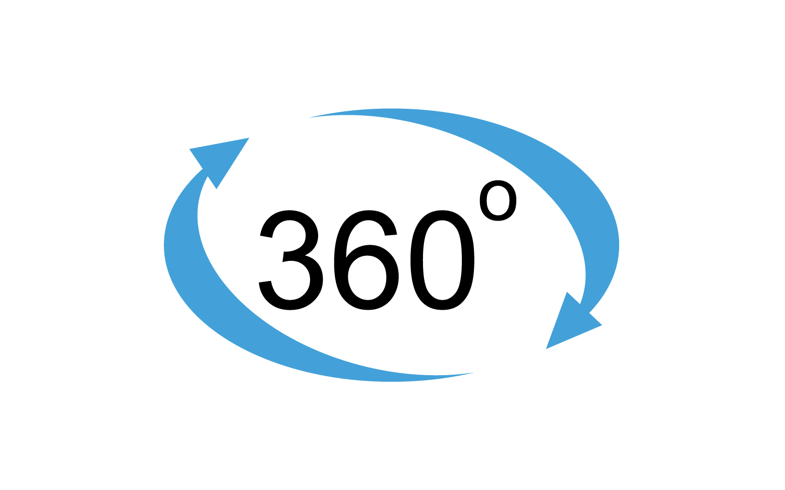 360 degree angle rotation icon symbol logo version v16