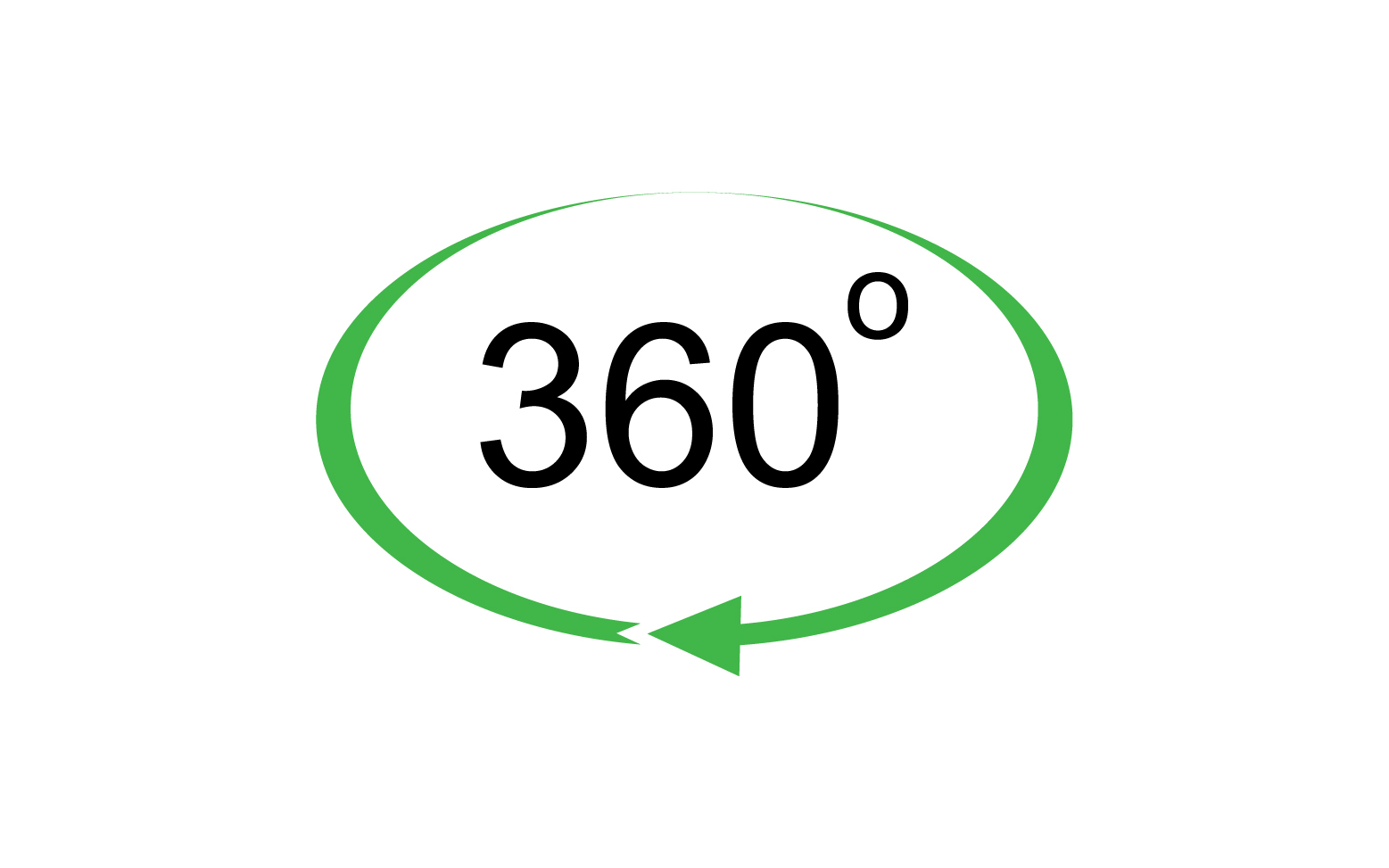 360 degree angle rotation icon symbol logo version v10