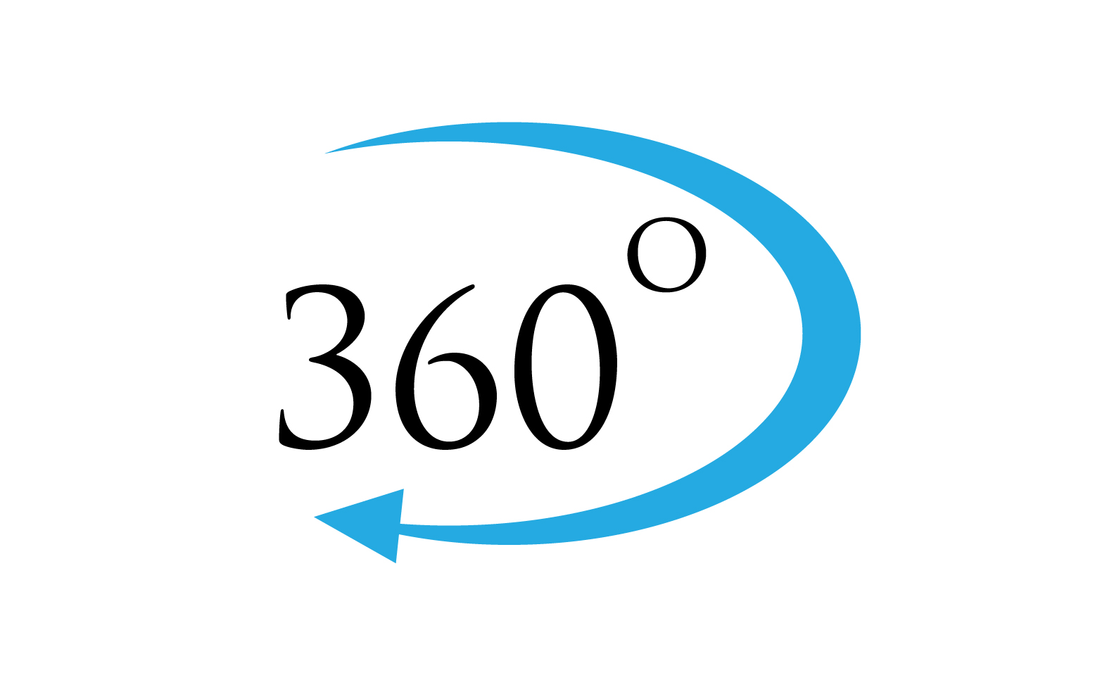 360 degree angle rotation icon symbol logo version v9