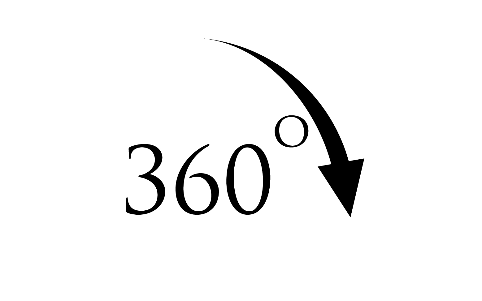 360 degree angle rotation icon symbol logo version v21