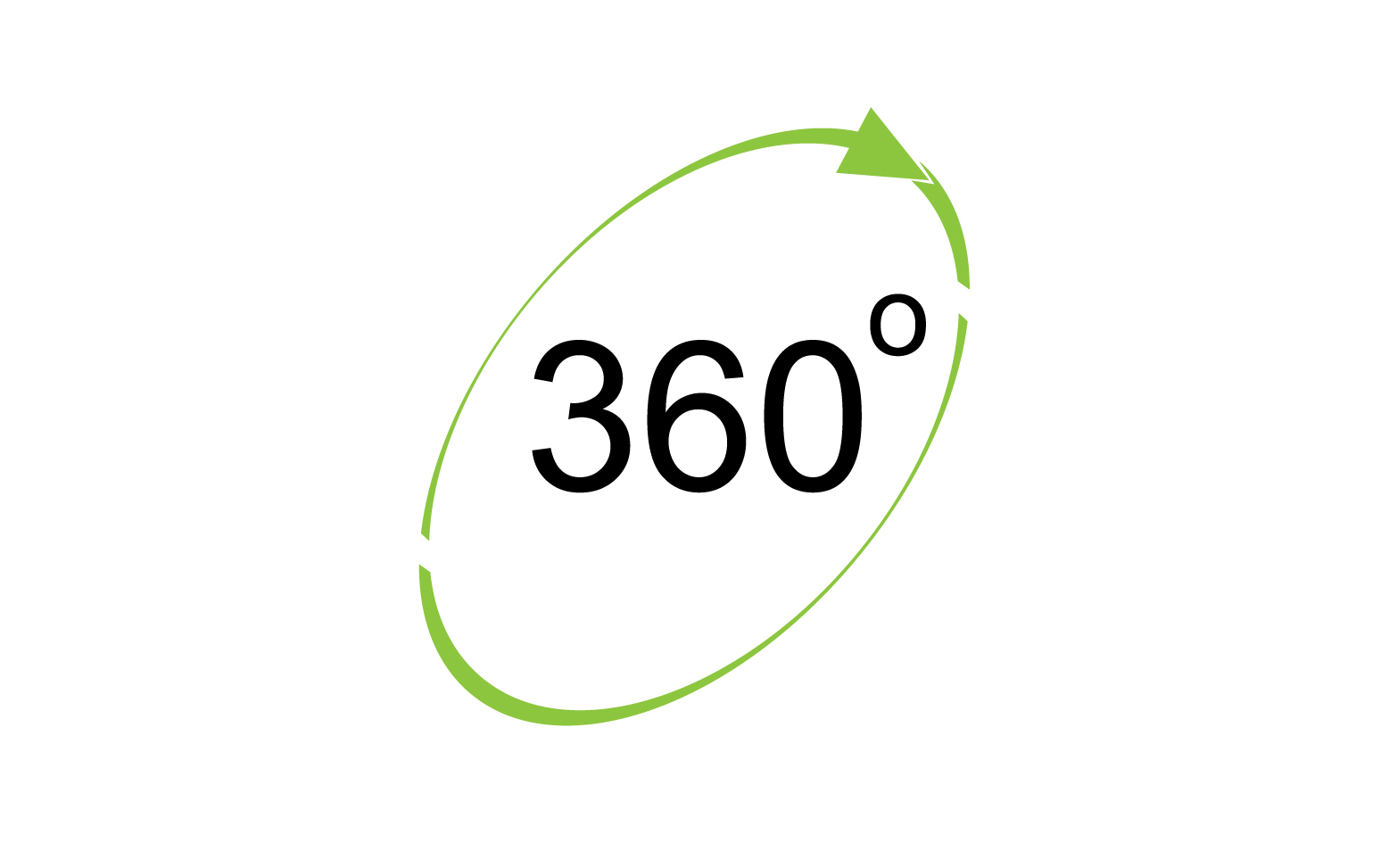 360 degree angle rotation icon symbol logo version v18