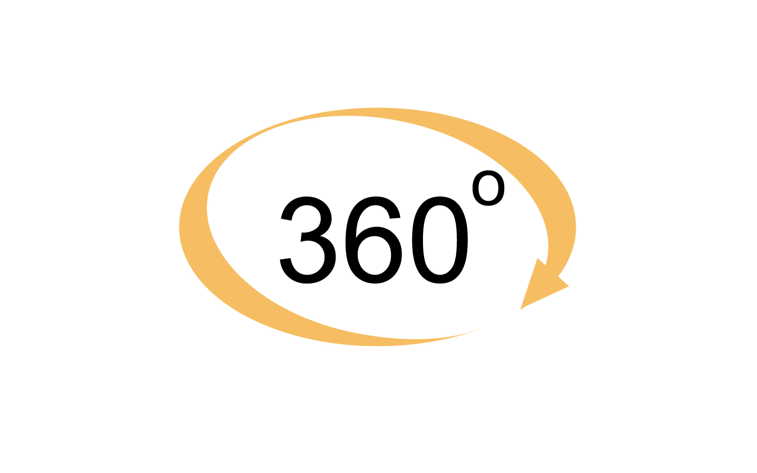 360 degree angle rotation icon symbol logo version v24