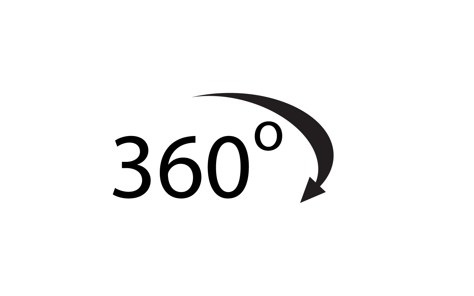 360 degree angle rotation icon symbol logo version v32