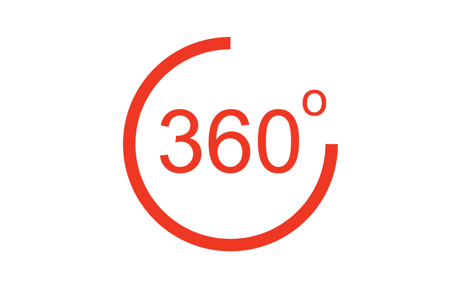360 degree angle rotation icon symbol logo version v40