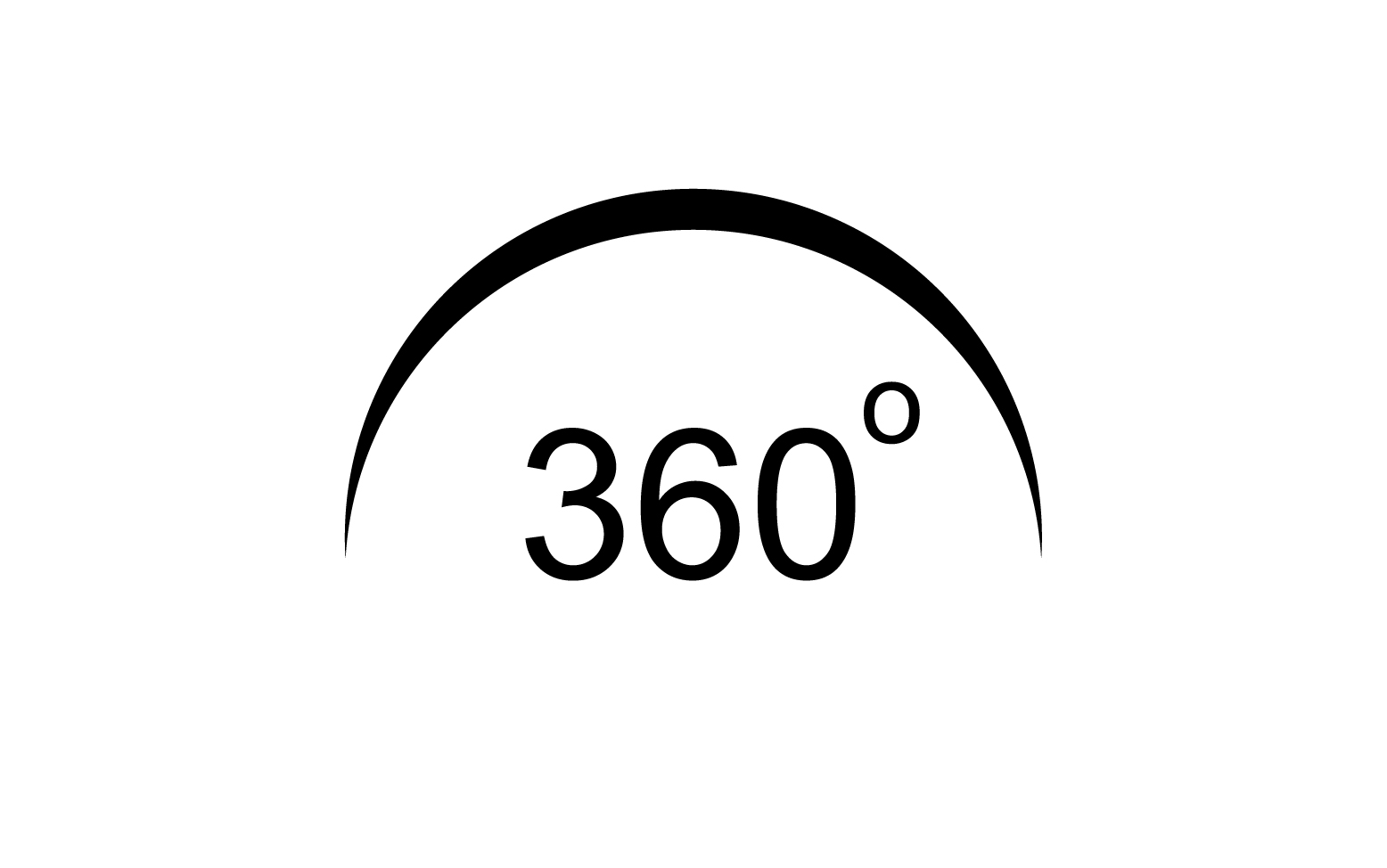 360 degree angle rotation icon symbol logo version v52