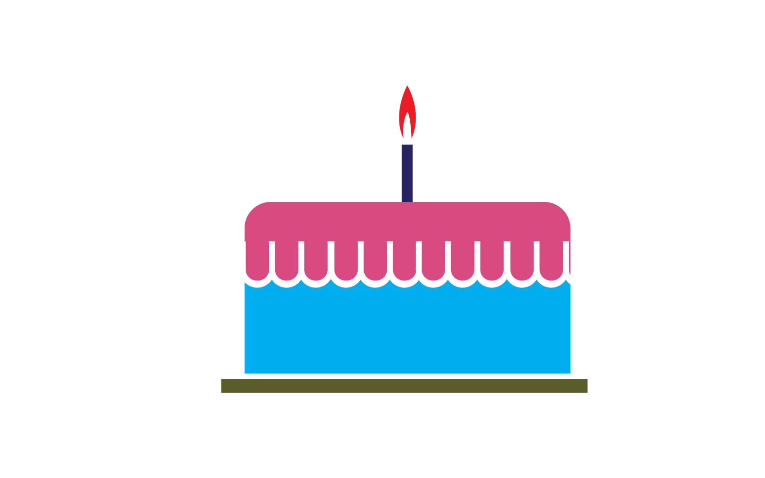 Birthday cake logo icon version v16