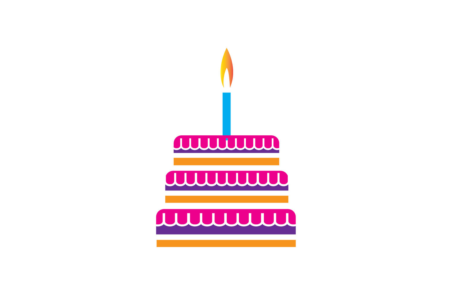 Birthday cake logo icon version v21