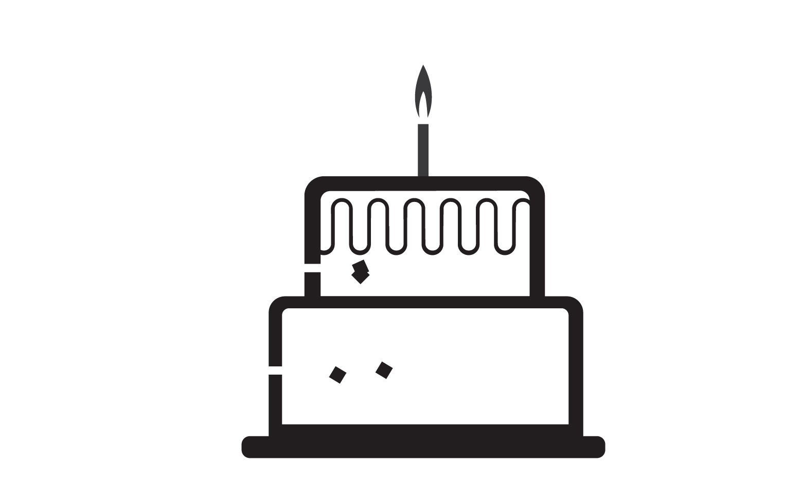 Birthday cake logo icon version v24