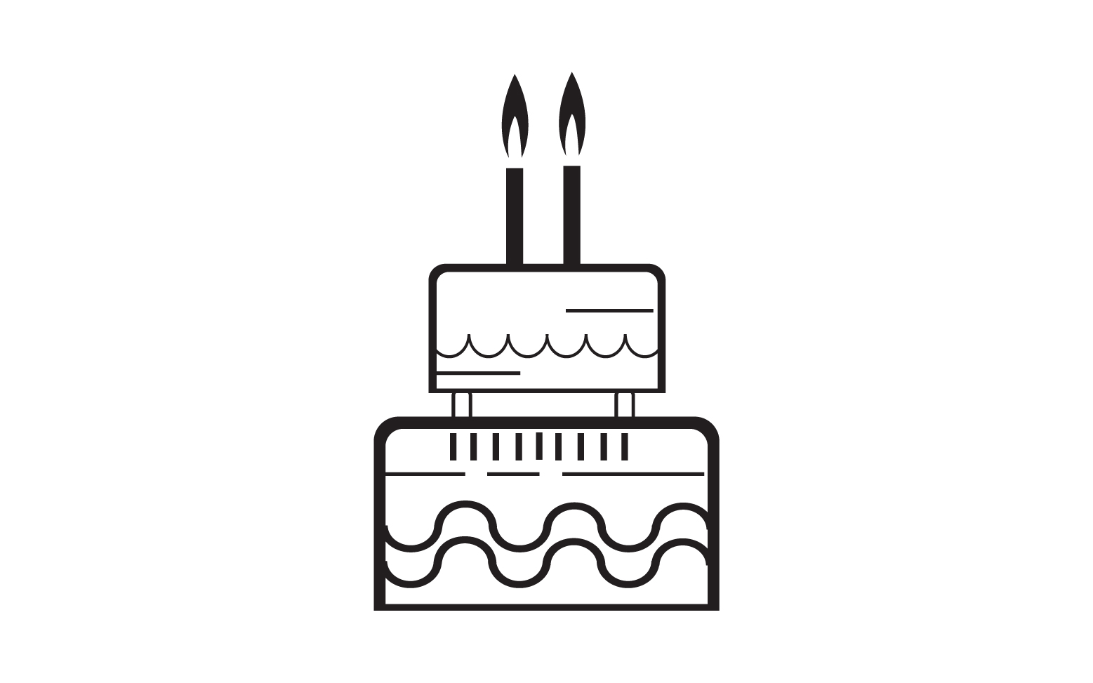 Birthday cake logo icon version v27