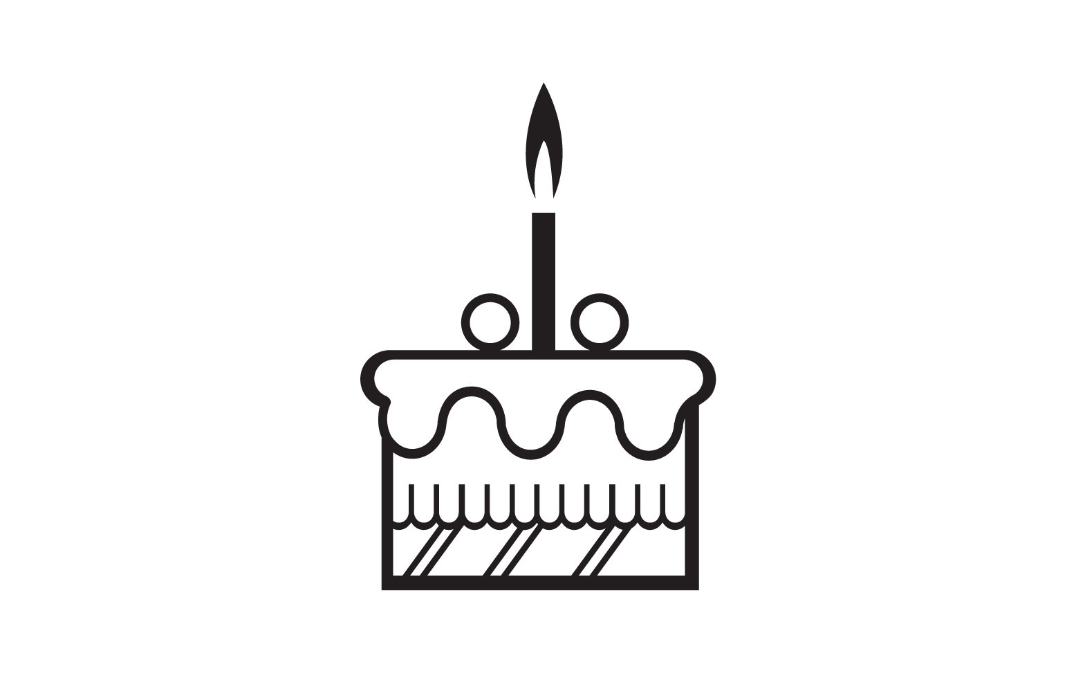 Birthday cake logo icon version v25