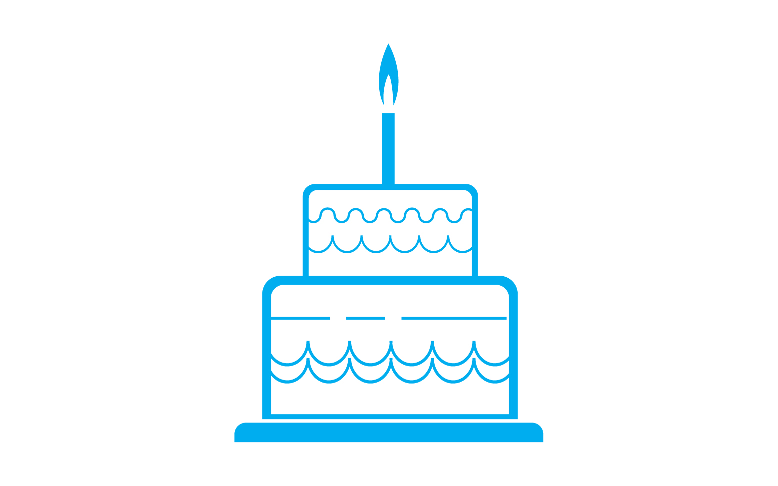 Birthday cake logo icon version v29