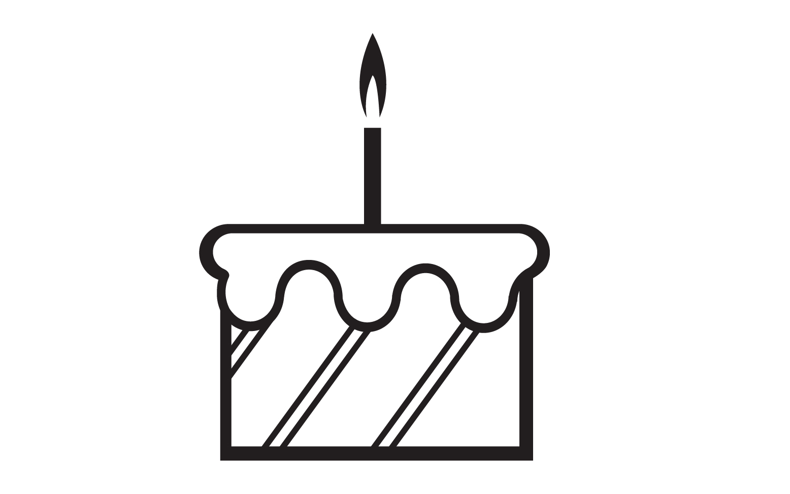 Birthday cake logo icon version v31