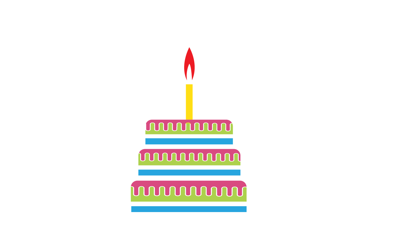 Birthday cake logo icon version v23