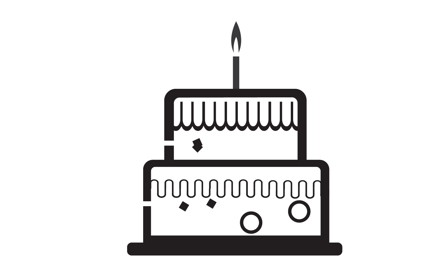 Birthday cake logo icon version v32
