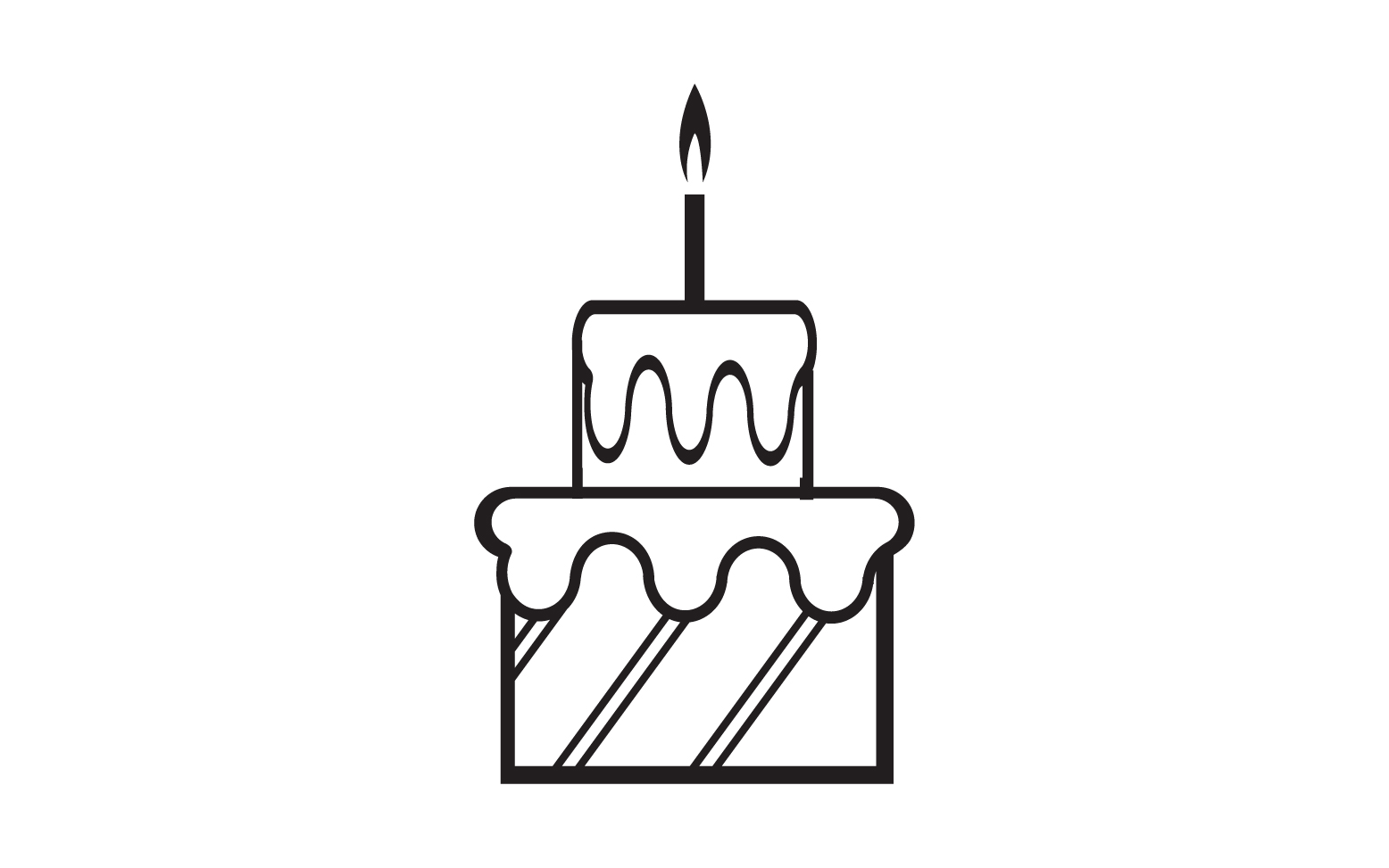 Birthday cake logo icon version v28