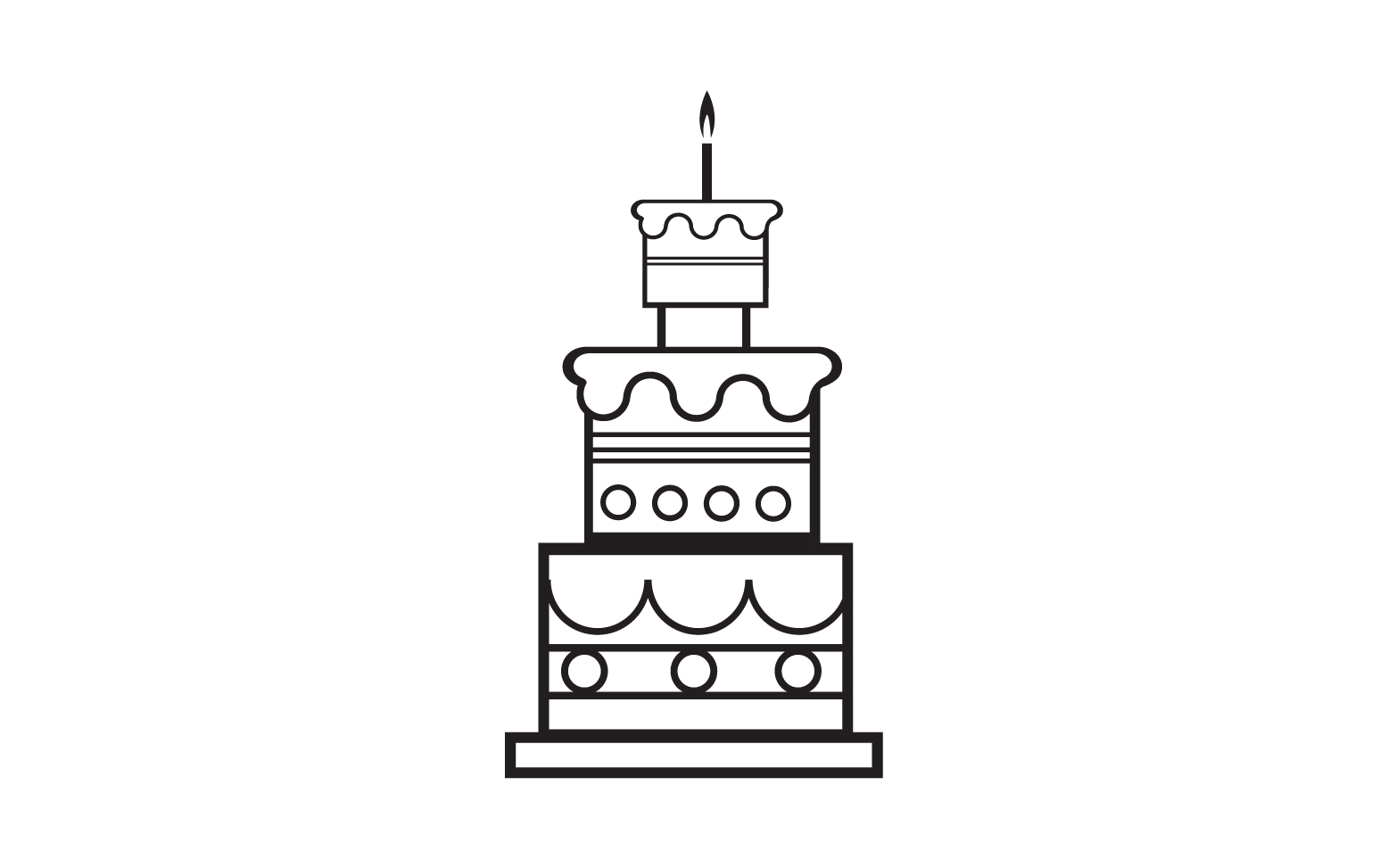 Birthday cake logo icon version v36