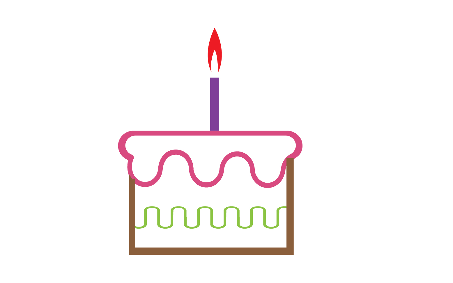 Birthday cake logo icon version v30