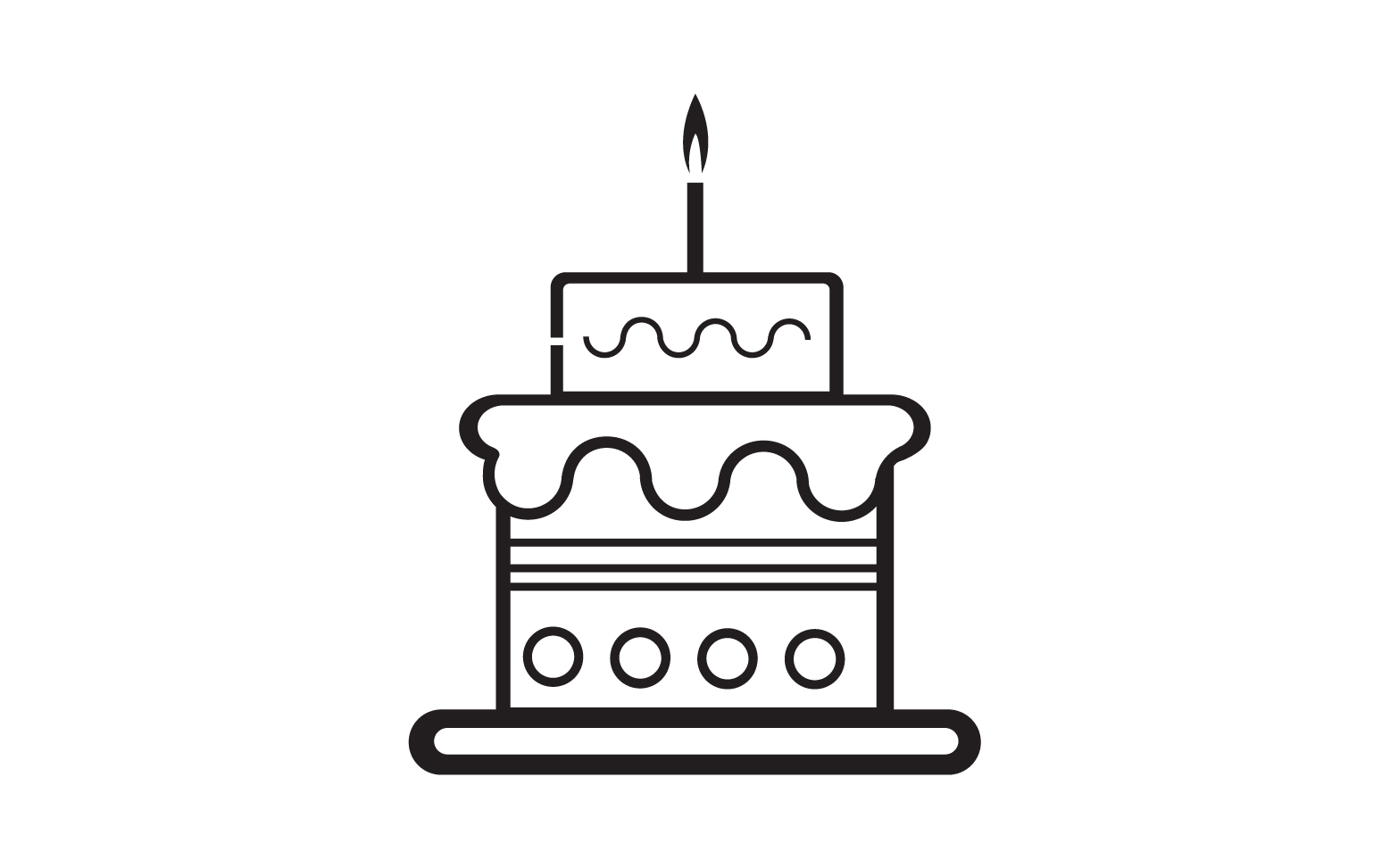 Birthday cake logo icon version v37
