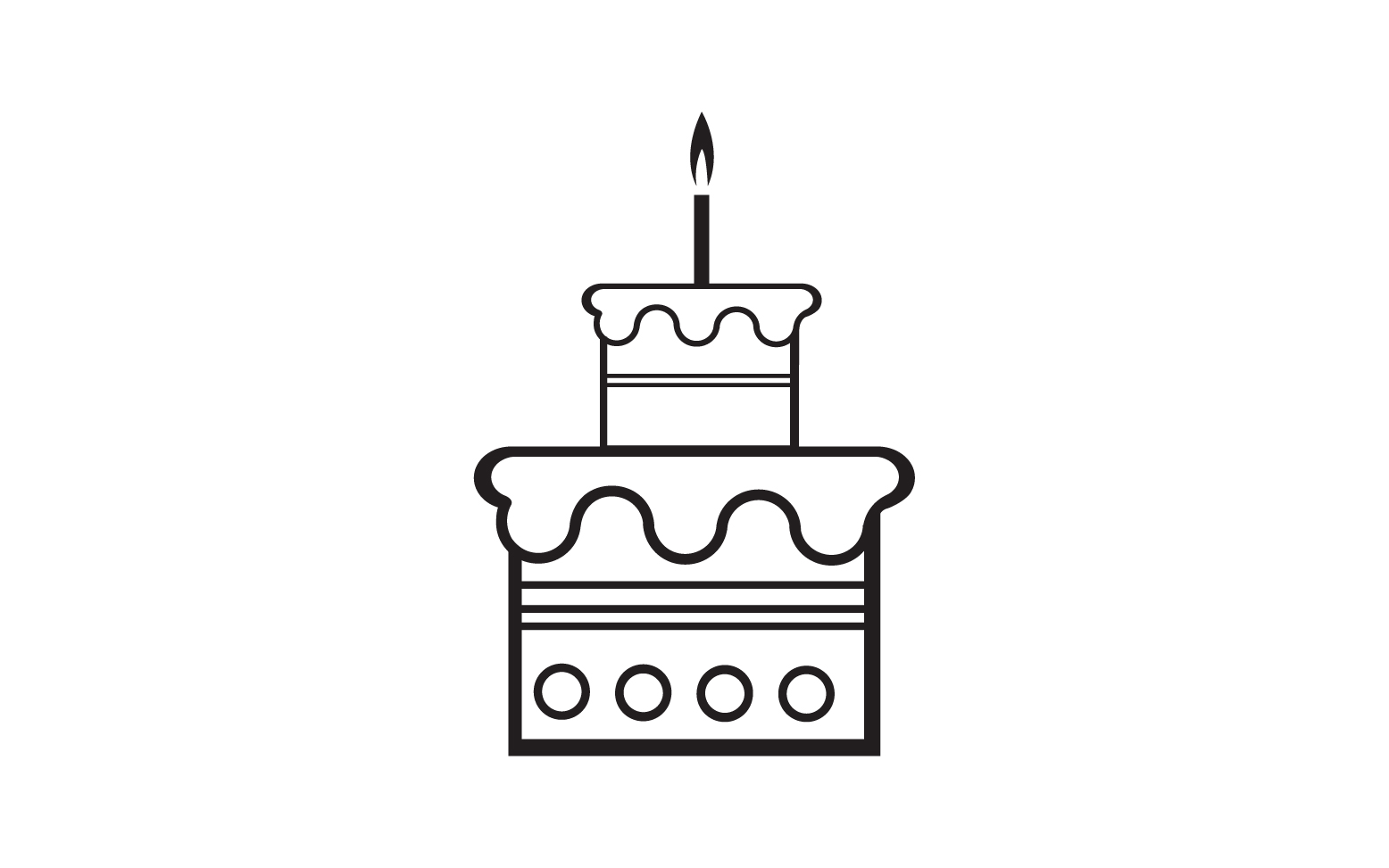Birthday cake logo icon version v44