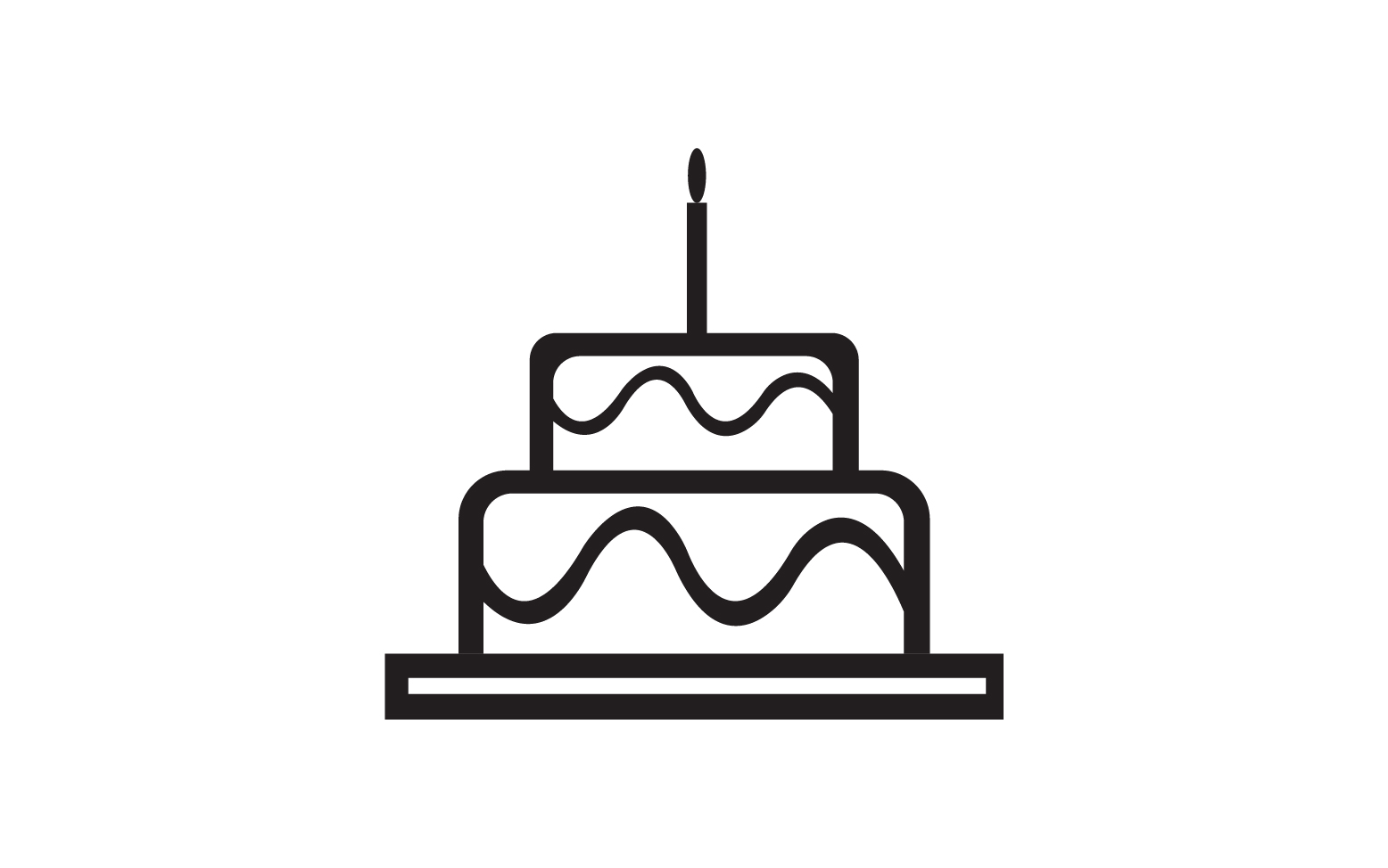 Birthday cake logo icon version v49